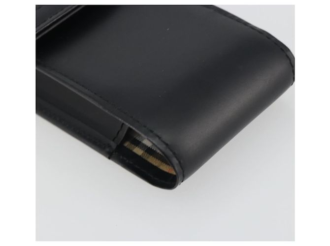 BURBERRY Pochette in pelle nera e oro Auth 195059A Nero D'oro - vista 15