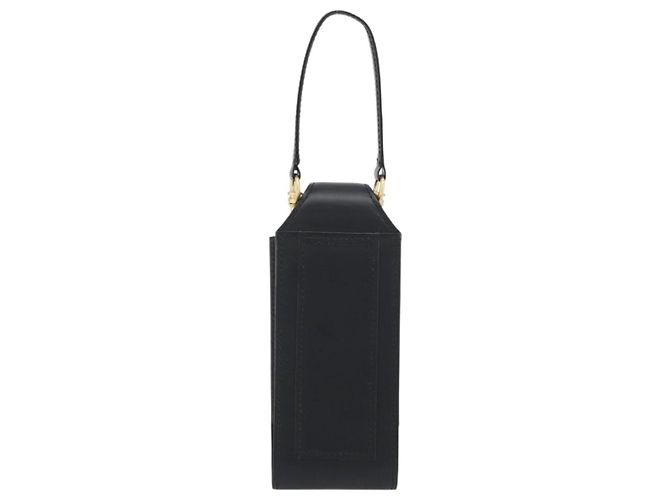 BURBERRY Pochette in pelle nera e oro Auth 195059A Nero D'oro - vista 2