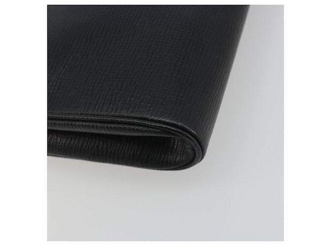 Céline Borsa a pochette CELINE Circle Clutch Bag Leather Black Gold Auth 195006 Nero D'oro - vista 16