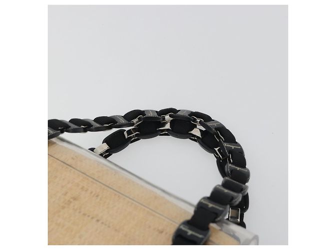 Borsa a mano Salvatore Ferragamo Vala Chain in plastica trasparente e argento Auth 195087V - vista 14