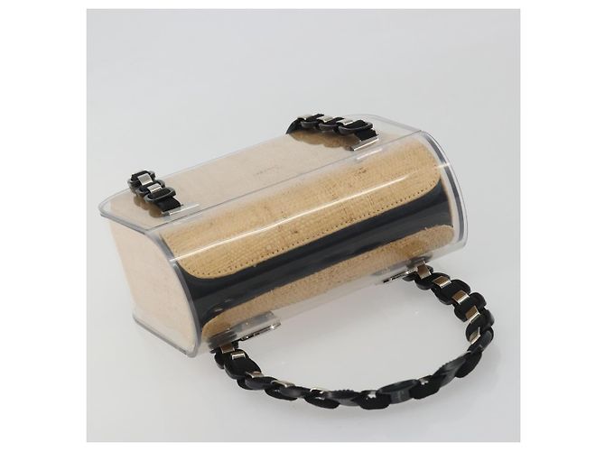 Borsa a mano Salvatore Ferragamo Vala Chain in plastica trasparente e argento Auth 195087V - vista 6
