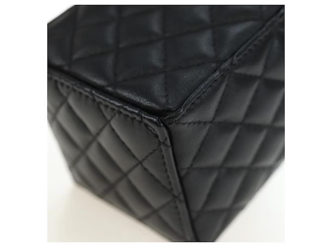 CHANEL Matelasse Chain Shoulder Pouch Lamb Skin Black Gold Tone CC Auth 196221M Nero - vista 15