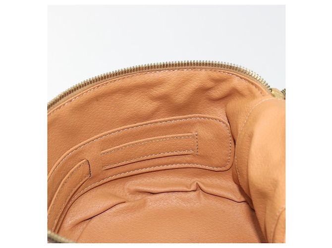 Céline CELINE Macadam Vanity Cosmetic Pouch PVC Leather Brown Gold Tone Auth 196128A Marrone - vista 20