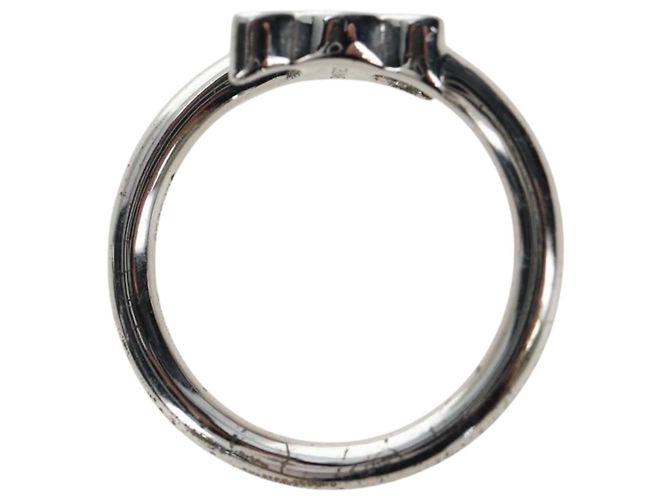 Céline CELINE Trion Asymmetrischer Ring Metall Silber #10(JP Size) Auth 195936M - Ansicht 10