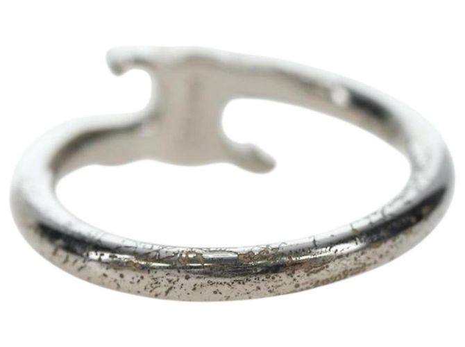 Céline CELINE Trion Asymmetrischer Ring Metall Silber #10(JP Size) Auth 195936M - Ansicht 2