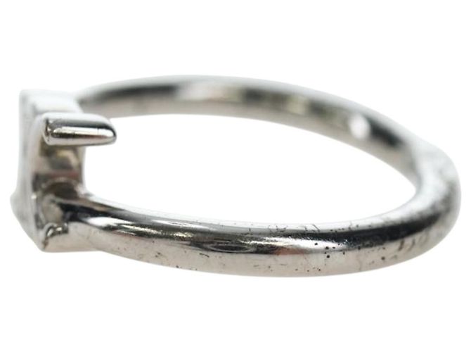 Céline CELINE Trion Asymmetrischer Ring Metall Silber #10(JP Size) Auth 195936M - Ansicht 3
