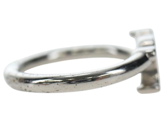 Céline CELINE Trion Asymmetrischer Ring Metall Silber #10(JP Size) Auth 195936M - Ansicht 4