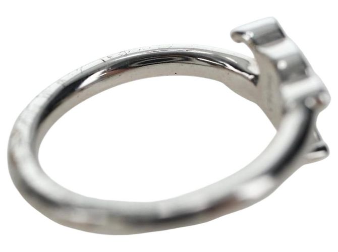 Céline CELINE Trion Asymmetrischer Ring Metall Silber #10(JP Size) Auth 195936M - Ansicht 6