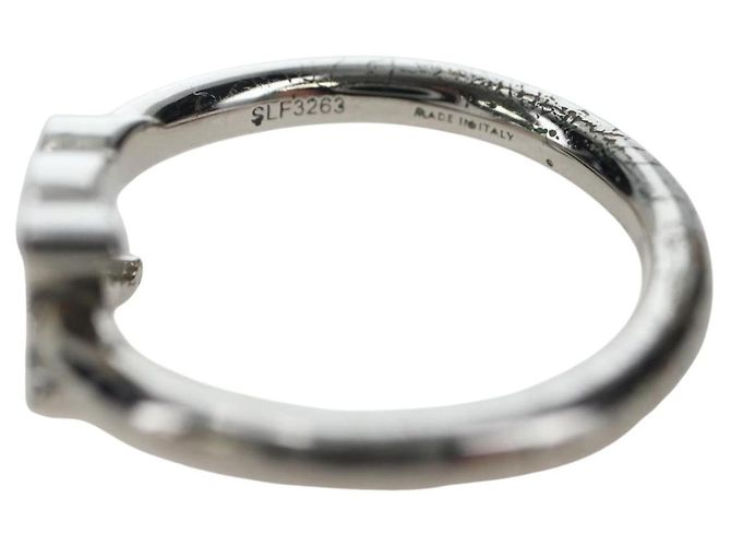 Céline CELINE Trion Asymmetrischer Ring Metall Silber #10(JP Size) Auth 195936M - Ansicht 8