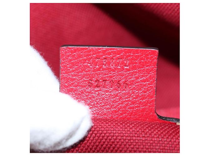 Zaino GUCCI Coated Canvas Red 473872 Auth 191969V Rosso - vista 11