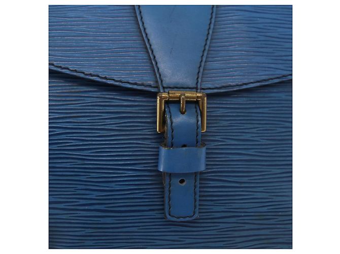 LOUIS VUITTON Borsa a Spalla Epi Jeune Fille MM Blu Toledo M52155 LV Auth 193892 - vista 18