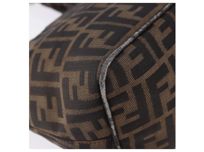 Borsa a mano FENDI Zucca Canvas Marrone Argento Auth 195759 - vista 15