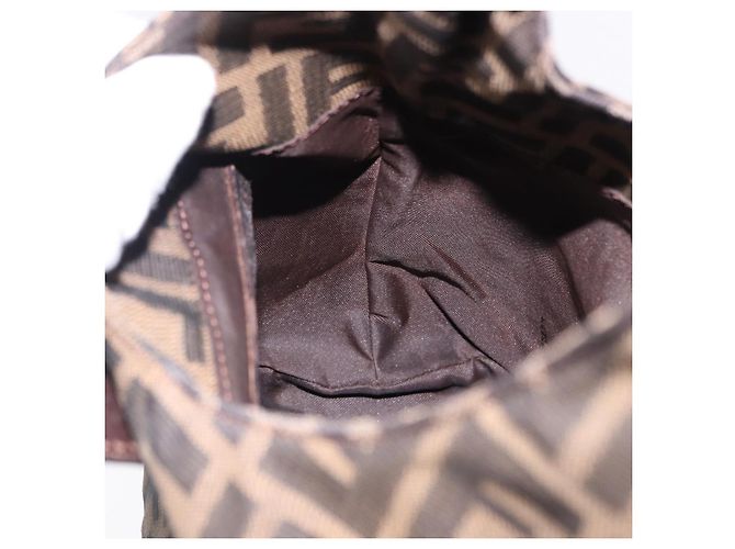 Borsa a mano FENDI Zucca Canvas Marrone Argento Auth 195759 - vista 20
