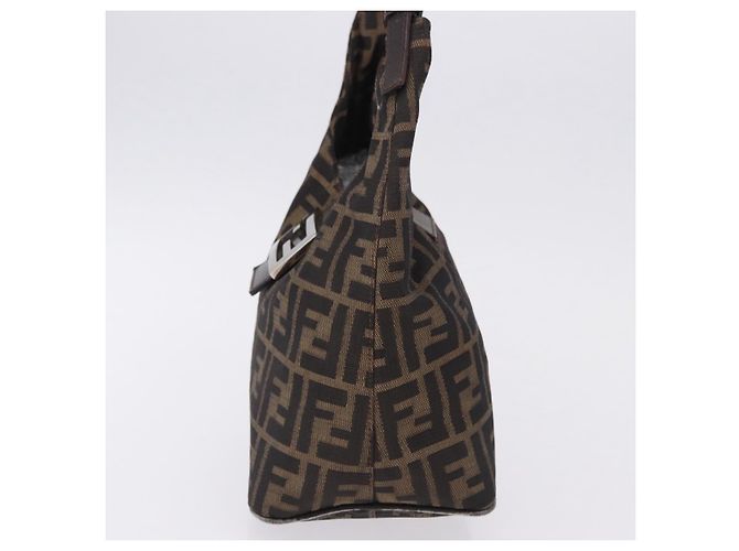 Borsa a mano FENDI Zucca Canvas Marrone Argento Auth 195759 - vista 3