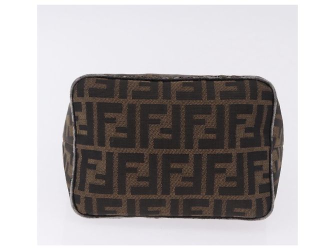 Borsa a mano FENDI Zucca Canvas Marrone Argento Auth 195759 - vista 5