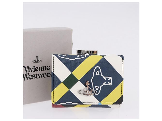 Portafoglio Vivienne Westwood PVC Canvas Multicolor Silver Auth 195907A Argento Multicolore - vista 12