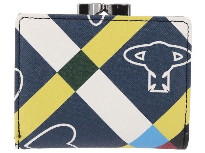 Portafoglio Vivienne Westwood PVC Canvas Multicolor Silver Auth 195907A Argento Multicolore - vista 2