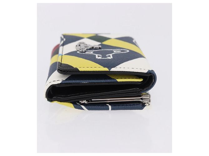 Portafoglio Vivienne Westwood PVC Canvas Multicolor Silver Auth 195907A Argento Multicolore - vista 3