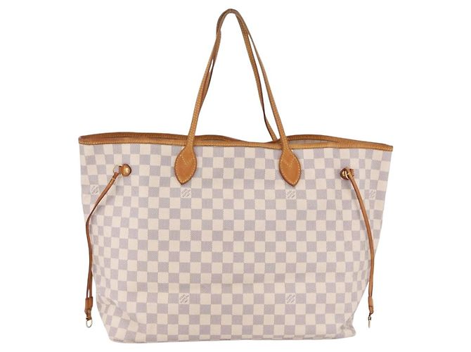 LOUIS VUITTON Damier Azur Neverfull GM Tote Bag N41360 LV Auth 193361 - vista 3