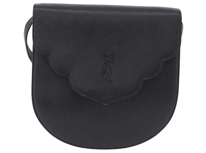 Borsa a tracolla SAINT LAURENT in pelle nera e oro autentica ka5683 Nero D'oro - vista 13