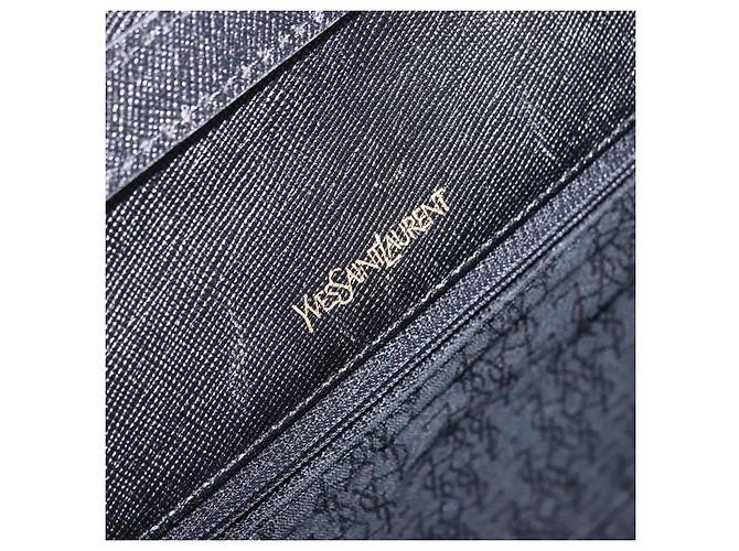 Borsa a tracolla SAINT LAURENT in pelle nera e oro autentica ka5683 Nero D'oro - vista 18
