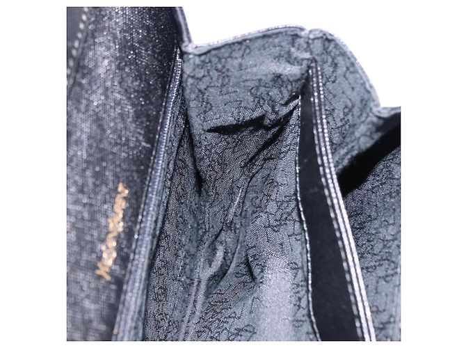Borsa a tracolla SAINT LAURENT in pelle nera e oro autentica ka5683 Nero D'oro - vista 19