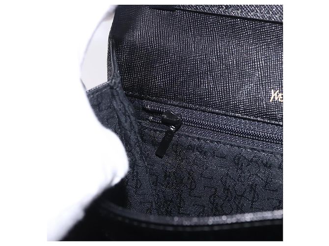 Borsa a tracolla SAINT LAURENT in pelle nera e oro autentica ka5683 Nero D'oro - vista 24