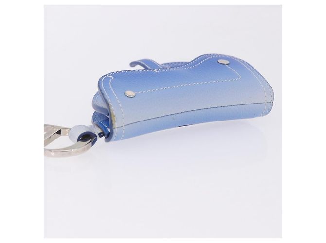 Pouch Saddle Christian Dior in pelle blu argento Auth bs36430V - vista 7