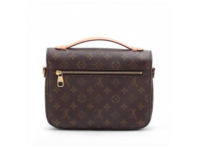 Louis Vuitton Pochette Metis Canvas Flap Crossbody Monogram Marrone - vista 2