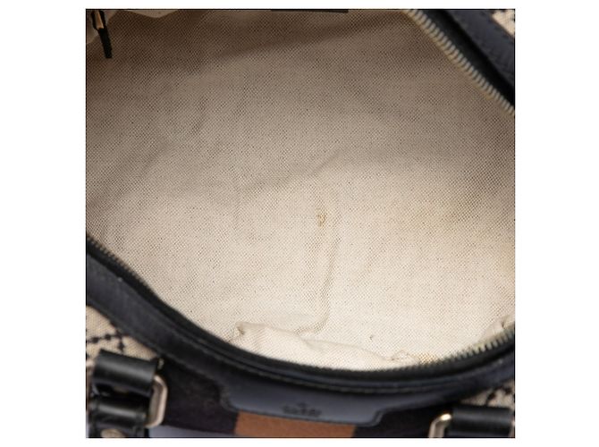 Borsa Boston Satchel Gucci Small Diamante Canvas Web Beige - vista 4