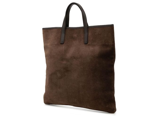 Tote Anagram LOEWE in camoscio marrone - vista 2
