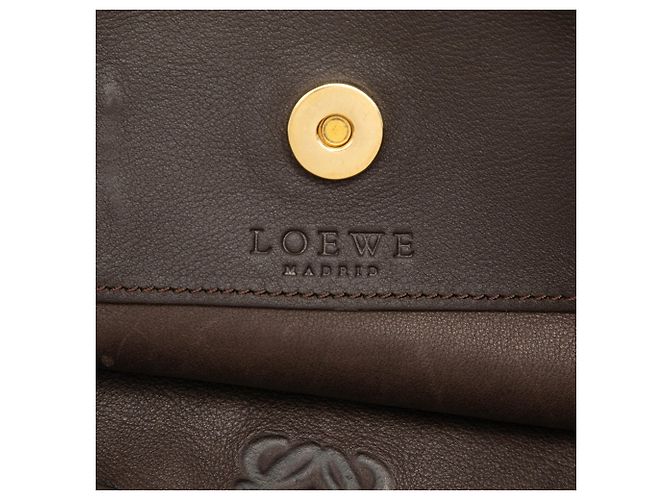 Tote Anagram LOEWE in camoscio marrone - vista 5