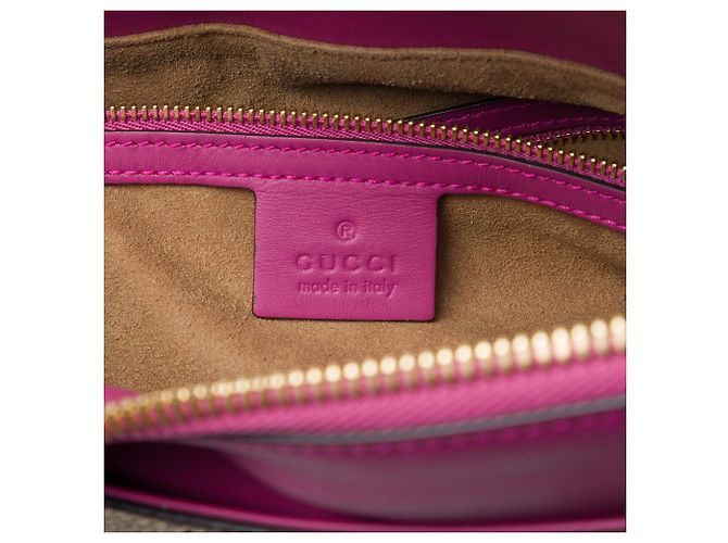 Bolso Satchel Gucci GG Supreme Linea A Beige - vista 5