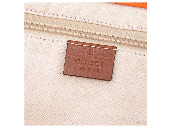 Mala de viagem Gucci GG em nylon laranja - vista 5