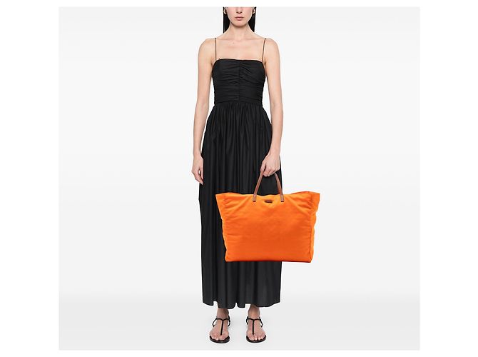 Mala de viagem Gucci GG em nylon laranja - vista 6