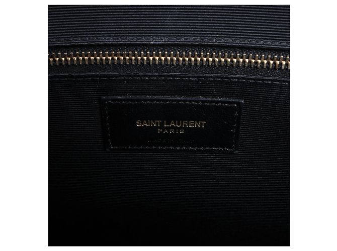 Saint Laurent Paris Sac de Jour Borsa a mano in pelle Marrone Bordò - vista 13