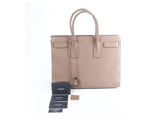 Saint Laurent Paris Sac de Jour Borsa a mano in pelle Marrone Bordò - vista 15