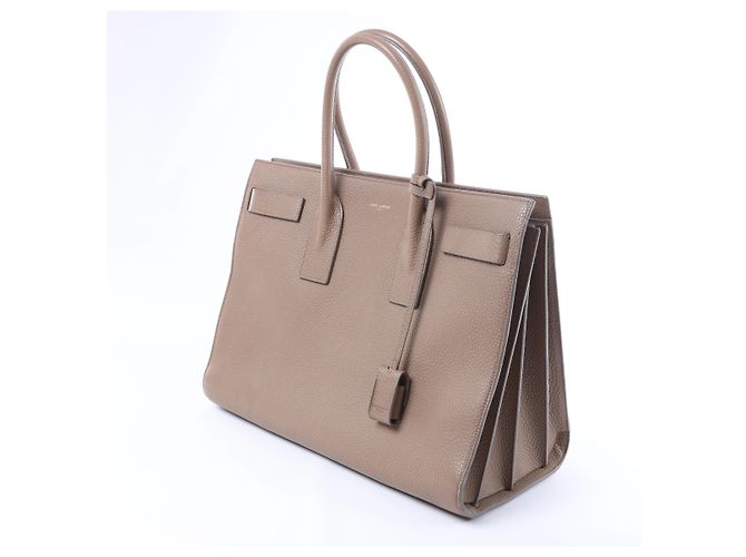 Saint Laurent Paris Sac de Jour Borsa a mano in pelle Marrone Bordò - vista 2