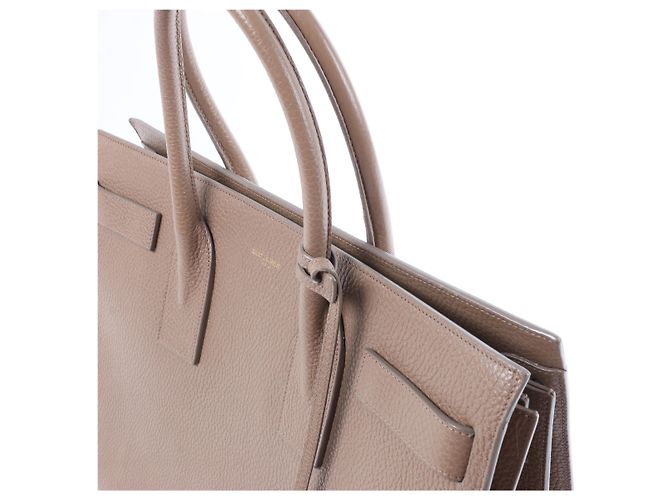 Saint Laurent Paris Sac de Jour Borsa a mano in pelle Marrone Bordò - vista 3