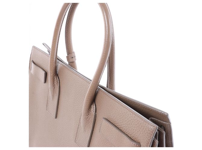Saint Laurent Paris Sac de Jour Borsa a mano in pelle Marrone Bordò - vista 5