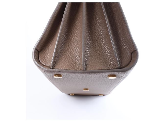 Saint Laurent Paris Sac de Jour Borsa a mano in pelle Marrone Bordò - vista 9