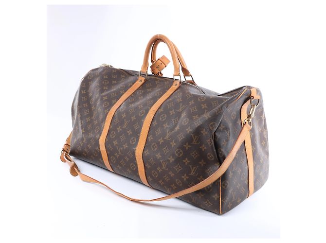 Louis Vuitton Monogram Keepall Bandrière 60 Travel Bag in Brown - view 4
