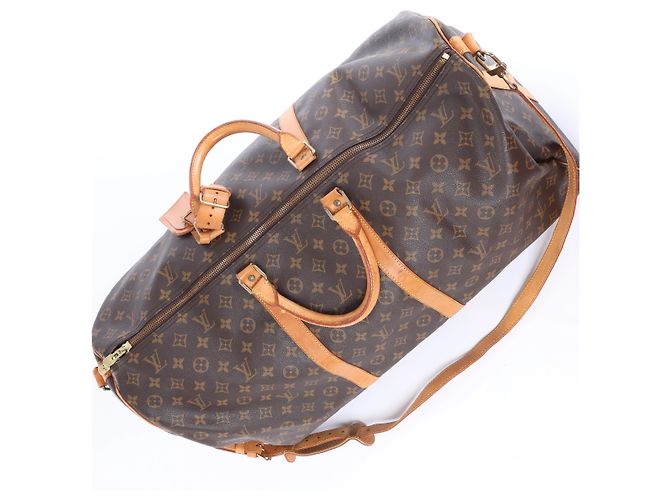 Louis Vuitton Monogram Keepall Bandrière 60 Travel Bag in Brown - view 7