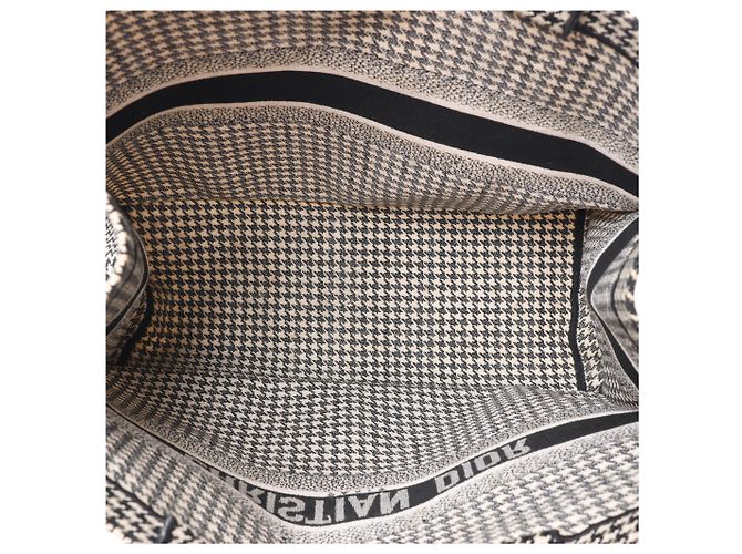 Christian Dior Book Tote Große Canvas Tote Bag Schwarz × Weiß - Ansicht 10