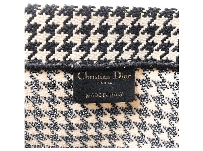 Christian Dior Book Tote Große Canvas Tote Bag Schwarz × Weiß - Ansicht 11