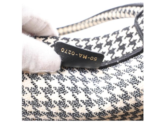 Christian Dior Book Tote Große Canvas Tote Bag Schwarz × Weiß - Ansicht 12