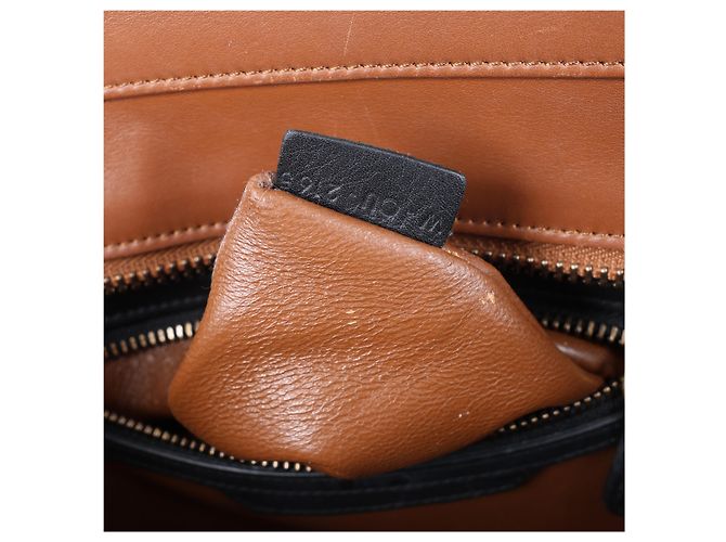 Céline Borsa a mano in pelle Celine Luggage Micro Shopper in nero e marrone Multicolore - vista 14