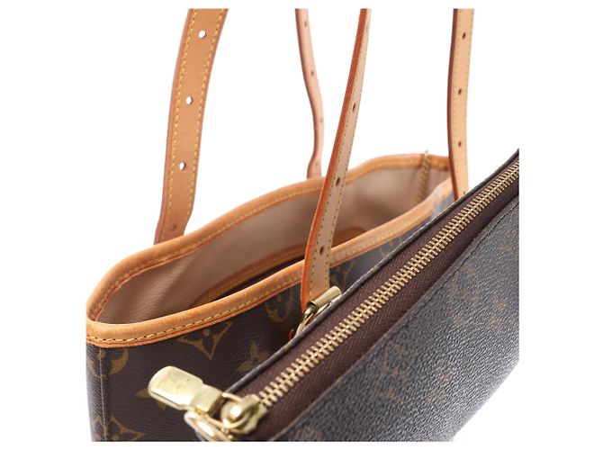 Borsa a tracolla Louis Vuitton Bucket GM Monogram Canvas in marrone Beige - vista 6