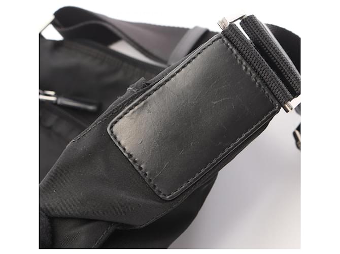 Borsa a tracolla Prada Triangle Logo nera Nero - vista 12