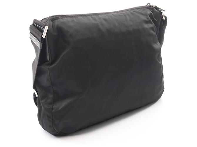 Borsa a tracolla Prada Triangle Logo nera Nero - vista 2